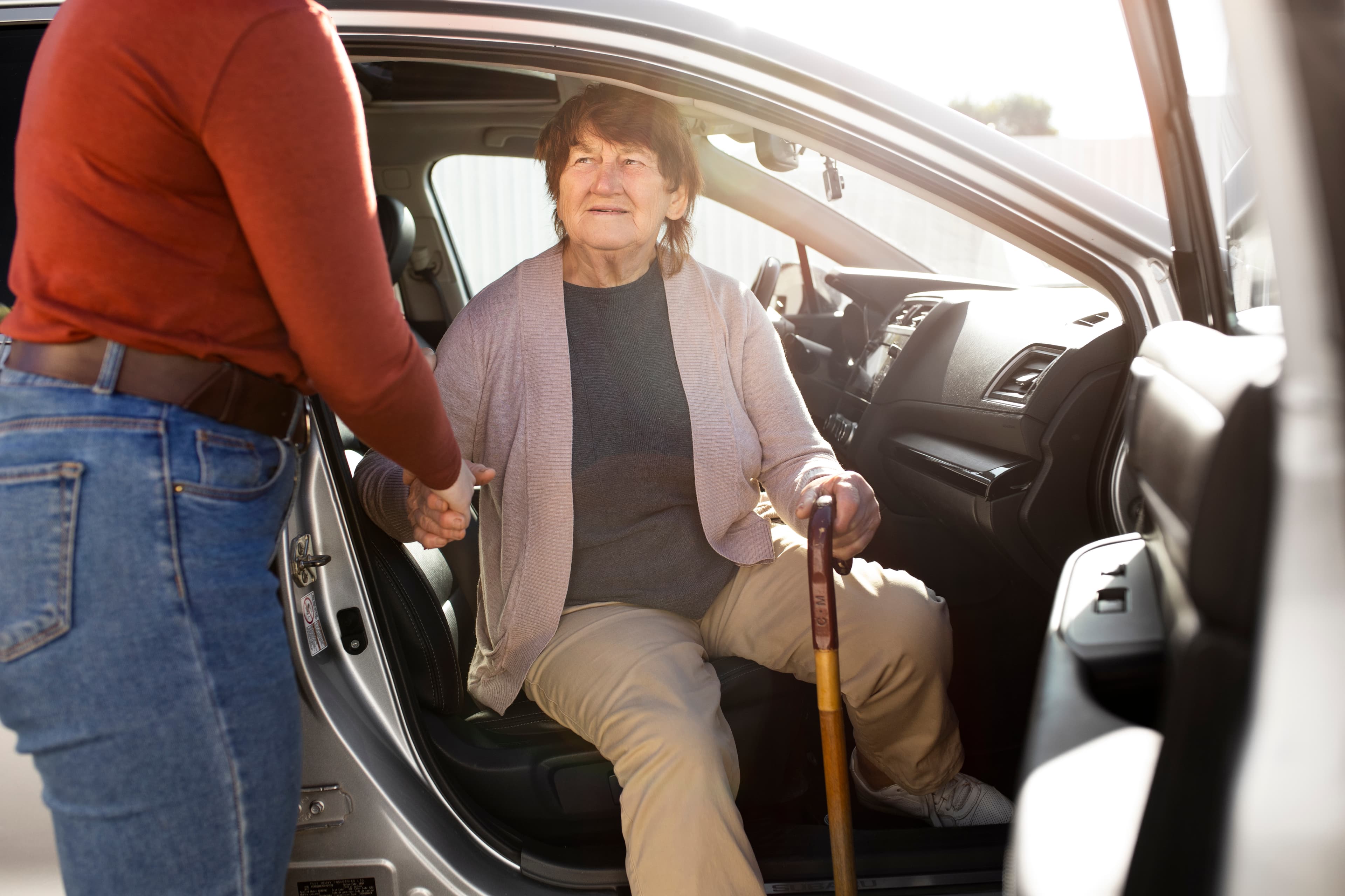 Aetna Better Health of Virginia member arriving at a medical appointment